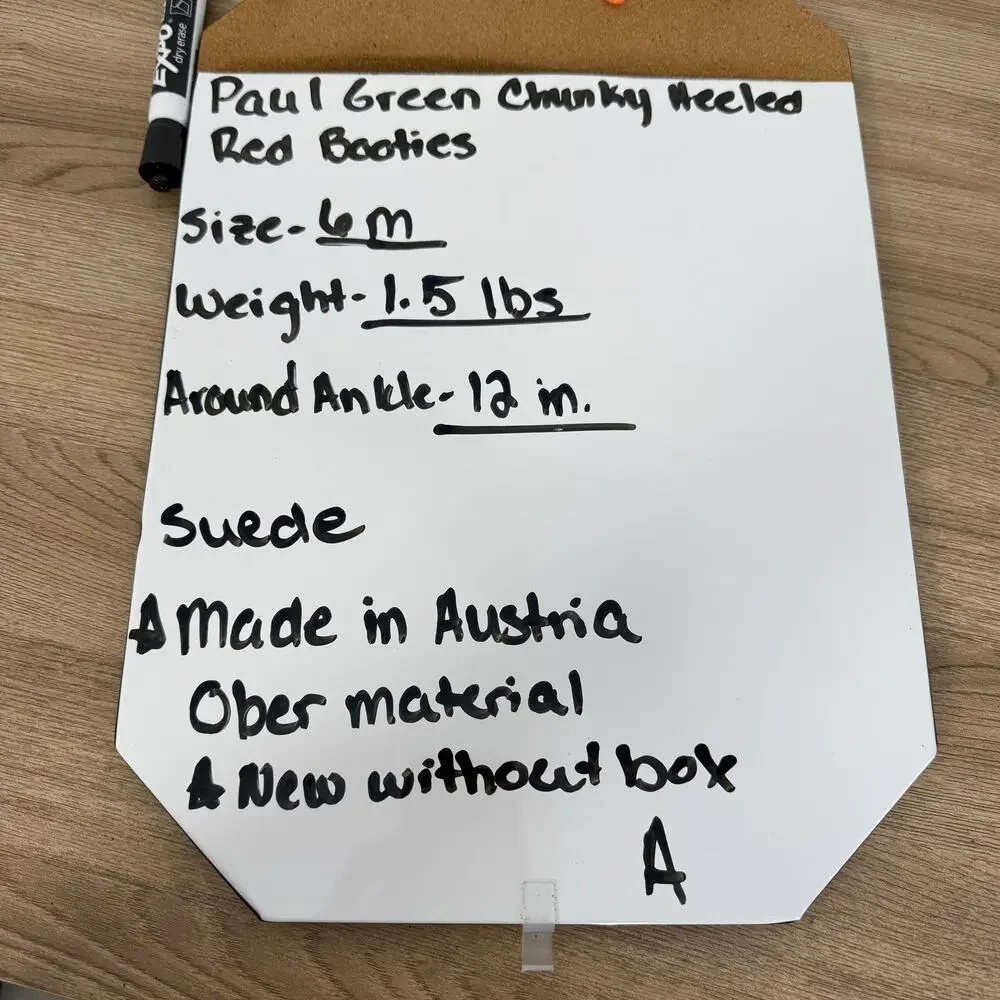 Paul Green Womens Red Chunky Booties Size 6 Beautifully made Quality Thick Heels - Picture 13 of 14